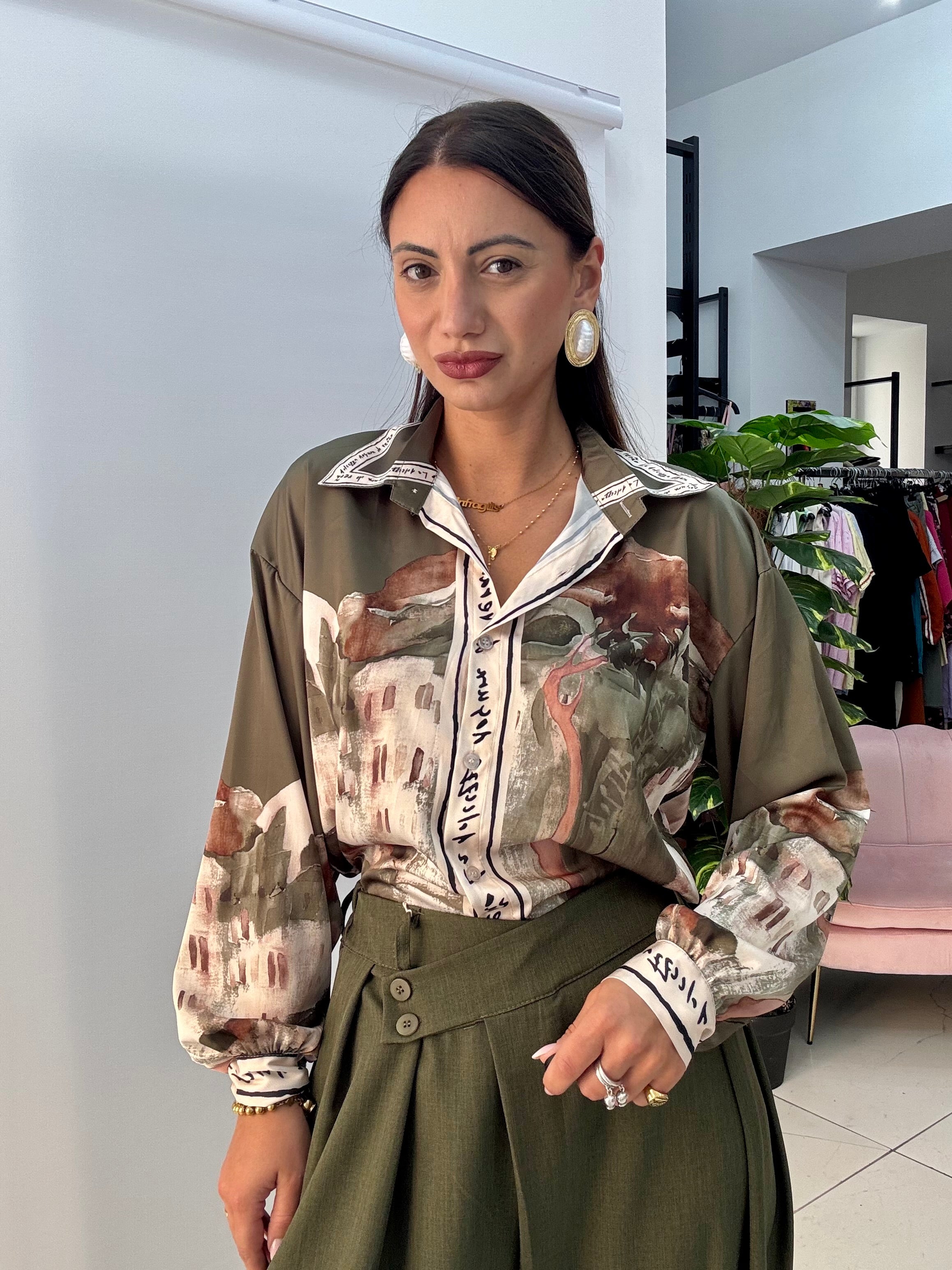 Camicia Panorama Verde Militare